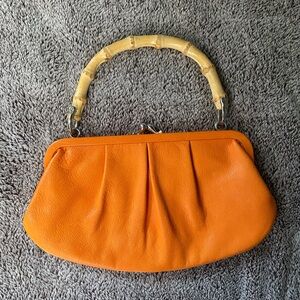 Fossil Clutch with Bamboo Handle